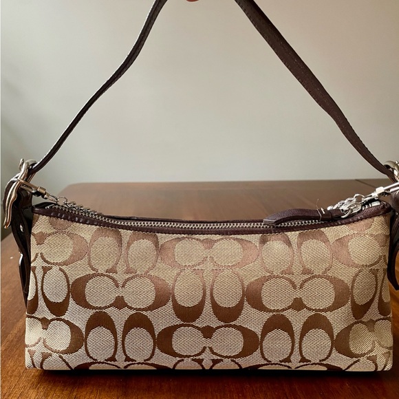 Vintage Coach Demi Baguette Baguette Bag Python & Suede Y2K Made in Turkey - Picture 7 of 13